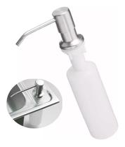 Dispenser Detergente Inox Porta Sabonete Liquido Embutir 330 ML