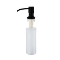 Dispenser Detergente Inox Porta Sabonete Liquido Embutir Preto - 330 ML