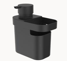 Dispenser Detergente Organizador Pia Trium 650 ml preto Ou DT550 Dispenser Detergente Organizador Pia Trium 650 ml preto Ou DT550