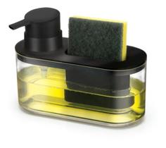 Dispenser Detergente Porta Bucha Pia Cozinha Preto Organiza Dispenser Detergente Porta Bucha Pia Cozinha Preto Organiza