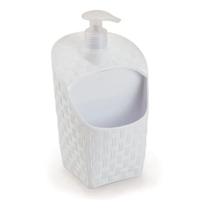 Dispenser Detergente Porta Sabonete Líquido E Esponja Branco Monte Líbano