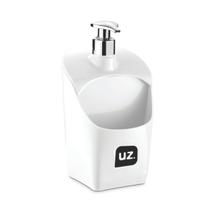 Dispenser Detergente UZ com Válvula Metalizado Cozinha 500ml Organizador Cozinha Pia