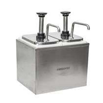 Dispenser Dosador Duplo 6l P/ Molho E Condimentos Aço Inox