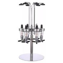 Dispenser Dosador Para 6 Garrafas de Bebidas Inox com Suporte de Mesa Para Adega Shot 45 ML Yab
