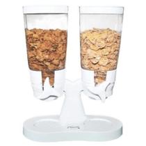 Dispenser duplo maquina de cereais porta mantimentos alimentos hermetico 2 em 1 para granola cereal sucrilhos de mesa e bancada luxo - MAKEDA