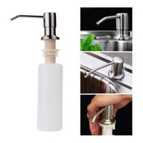 Dispenser e Dosador para Embutir na Pia em Inox Sabão Liquido Cozinha capacidade 300ml