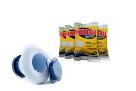 Dispenser e refil 1 clorador flutuante e 4 pastilhas de cloro hcl 200g para piscinas