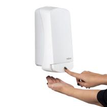 Dispenser Elegante em Inox Branco para Sabonete Líquido e Álcool Gel 800ml Dispenser Elegante em Inox Branco para Sabonete Líquido e Álcool Gel 800ml