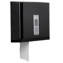 Dispenser Elegante para Papel Higiênico - Alta Capacidade em Preto Dispenser Elegante para Papel Higiênico - Alta Capacidade em Preto