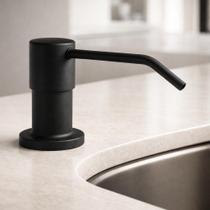 Dispenser Embutido Preto Fosco 500ml Aço Inox 304 PVD Refil Superior e Design Moderno WESTING by BSMIX