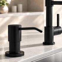 Dispenser Embutido Preto Fosco Inox 304 500ml Design Minimalista para Cozinhas Planejadas WESTING by BSMIX Dispenser Embutido Preto Fosco Inox 304 500ml Design Minimalista para Cozinhas Planejadas WESTING by BSMIX