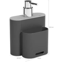 Dispenser Flat 500ml 17002/0832 Cinza - Coza Dispenser Flat 500ml 17002/0832 Cinza - Coza