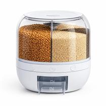Dispenser Giratório De Alimentos Redondo 6 Divisões Cereais E Grãos Dispenser Giratório De Alimentos Redondo 6 Divisões Cereais E Grãos