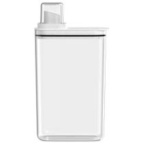 Dispenser Hermético Organizador com Tampa Dosadora Flow 2,3L Branco - Ou