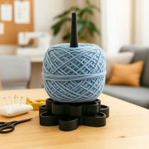 Dispenser Linha Fios Flor Crochê Tricô Artesanato Organizado