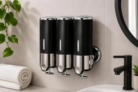 Dispenser Manual de Sabão 3 em 1 para Cozinha e Banheiro, Organizador