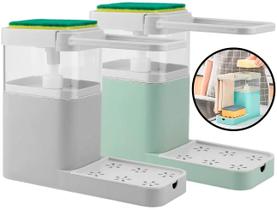 Dispenser Multifuncional De Detergente Com Porta Bucha Esponja Para Pia Bancada Organizador