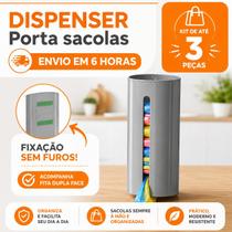 Dispenser Organiza Sacolas Puxa Sacos Lixo Parede E Cozinha