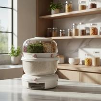 Dispenser Organizador Alimentos Giratório Grãos 7 Divisórias Dispenser Organizador Alimentos Giratório Grãos 7 Divisórias