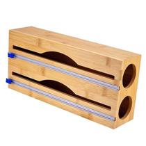 Dispenser Organizador De Bambu Papel Alumínio Filme Plástico Dispenser Organizador De Bambu Papel Alumínio Filme Plástico
