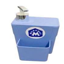 Dispenser organizador de pia 3 em 1 detergente esponja rodinho azul pastel