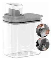 Dispenser Organizador Lavanderia Copo Medidor 1,5l - Chumbo
