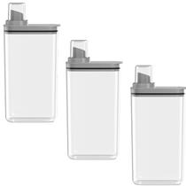 Dispenser Organizador Lavanderia Kit c/3 de 2,3L OU Dispenser Organizador Lavanderia Kit c/3 de 2,3L OU