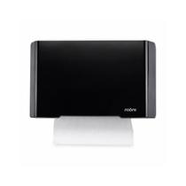 Dispenser p/ papel toalha (frente inox) preto -Select - Nobre