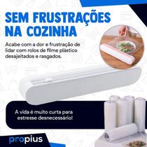 Dispenser Papel Filme Plástico Pvc Alumínio Cortador Suporte