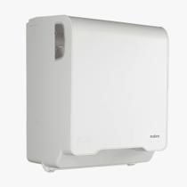 Dispenser Papel Toalha Bobina Autocorte Branco/Preto Nobre - GOEDERT