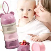 Dispenser Para Comida De Bebê (Porta Leite Em Pó) 3 Camadas