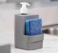 Dispenser Para Detergente Compacto Organizador De Pia Trium 500ml Ou Cinza