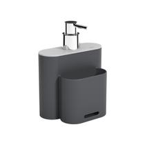 Dispenser para Detergente Coza Flat 500 ml Cinza Frio e Cinza Grafite Dispenser para Detergente Coza Flat 500 ml Cinza Frio e Cinza Grafite