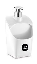 Dispenser para detergente e bucha branco cromado uz Dispenser para detergente e bucha branco cromado uz