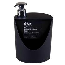 Dispenser para Detergente e Esponja Basic 600ml Preto - Coza