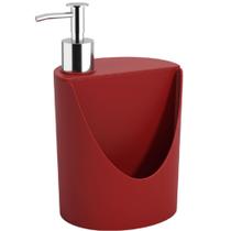 Dispenser para Detergente e Esponja Vermelho 600ml - 10837/0465 - COZA Dispenser para Detergente e Esponja Vermelho 600ml - 10837/0465 - COZA