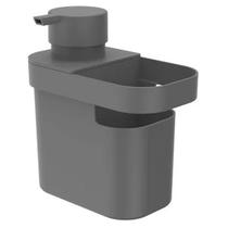 Dispenser para Detergente e Organizador de Pia Trium OU 650 ml Chumbo