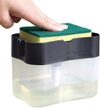 Dispenser Para Detergente Sabão 2x1 Detergente Suporte Porta Bucha Esponja Limpeza Cozinha Lava Louça