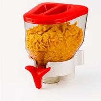 Dispenser para Grãos e Cereais 1,4L Parede Acrílico Porta Alimentos com Suporte