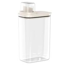 Dispenser para Sabão Líquido Amaciante 2,3L Flow Bege com Tampa Medidora Ou