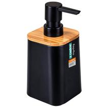 Dispenser Para Sabonete Líquido Bambu Banheiro Lavabo Ordene