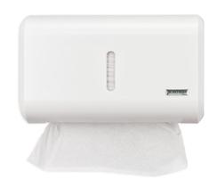 Dispenser para toalha de papel interfolhada em material plástico