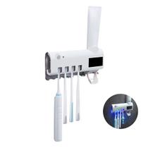 Dispenser Pasta de Dentes Automatico Luz Ultravioleta Esterilizador Escova de Dentes Suporte Apoio