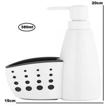 Dispenser Pia Porta Detergente Sabão Esponja Suporte Louça