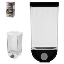 Dispenser / porta cereal de parede de acrilico com autoadesivo 1500ml 25,5x11,5x9,5cm - Clink