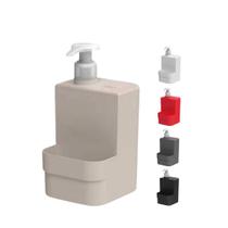 Dispenser Porta Detergente Dosador Sabão Liquido e Esponja Bucha Para Pia Bancada Cozinha Trium Ou