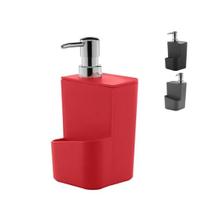 Dispenser Porta Detergente Dosador Sabão Liquido p/ Bancada 650ML Ou Trium Com Suporte p/ Esponja