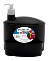 Dispenser Porta Detergente E Esponja 1L Preto / Branco Dispenser Porta Detergente E Esponja 1L Preto / Branco