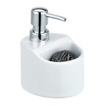 Dispenser Porta Detergente Em Cerâmica Com Bucha 300Ml