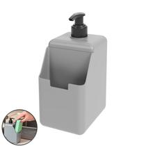 Dispenser Porta Detergente Esponja 500ml Cozinha Single Cinza - 17008 Coza Dispenser Porta Detergente Esponja 500ml Cozinha Single Cinza - 17008 Coza